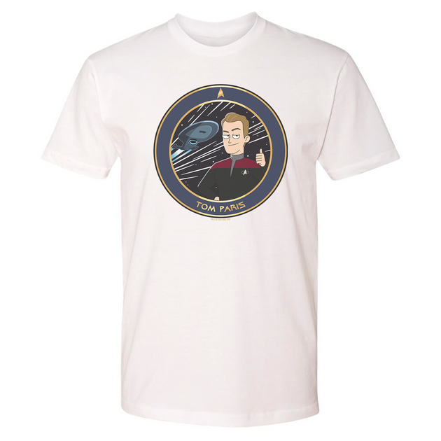 Star Trek: Lower Decks Tom Paris Plate Adult Short Sleeve T-Shirt ...