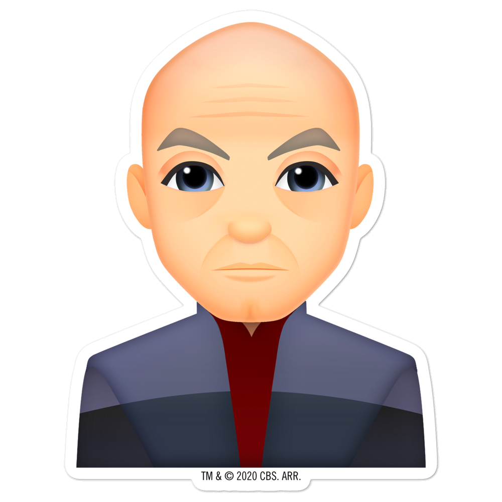 Star Trek Picard Picard Emoji Die Cut Sticker Star Trek Shop