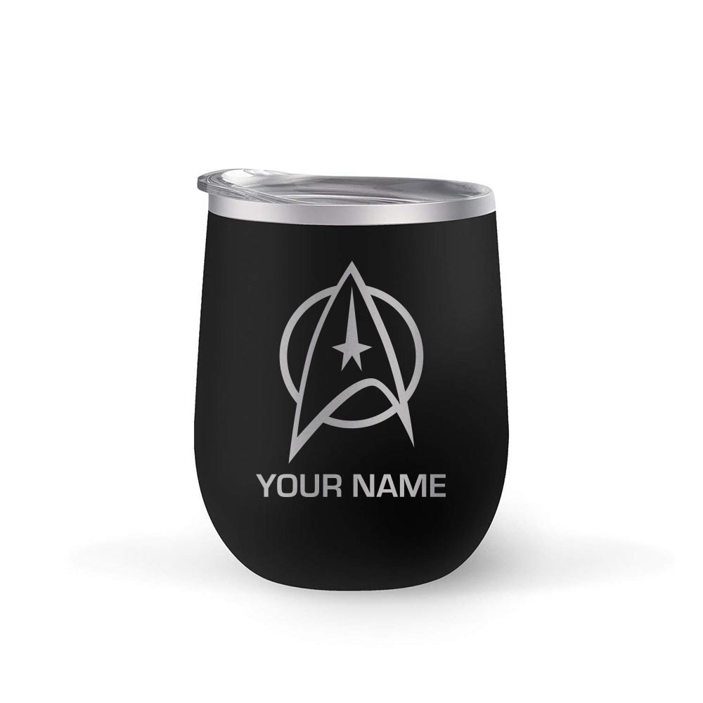 Download Star Trek The Original Series Delta Personalized 12 Oz Wine Tumbler Star Trek Shop