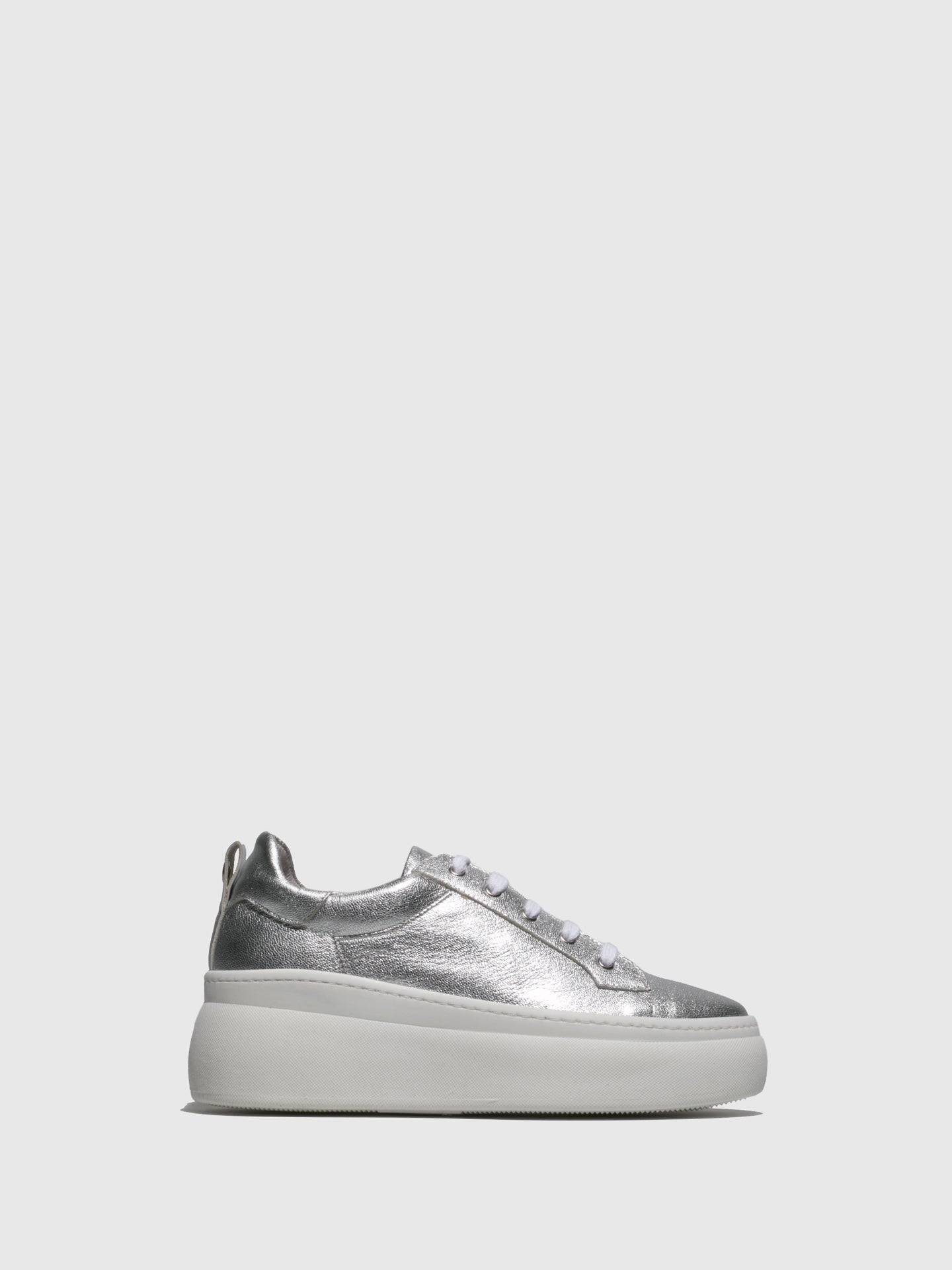 silver wedge trainers