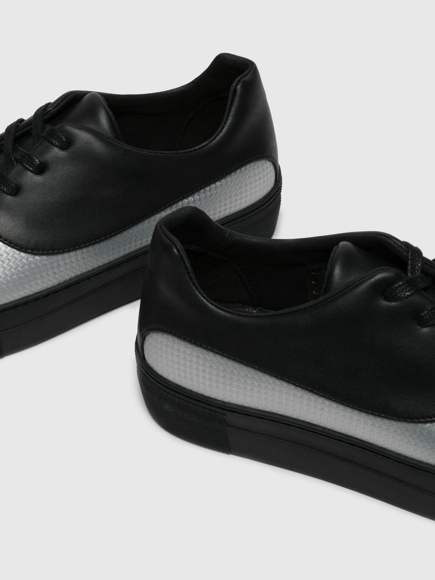 Gloss Black Platform Trainers - Overcube