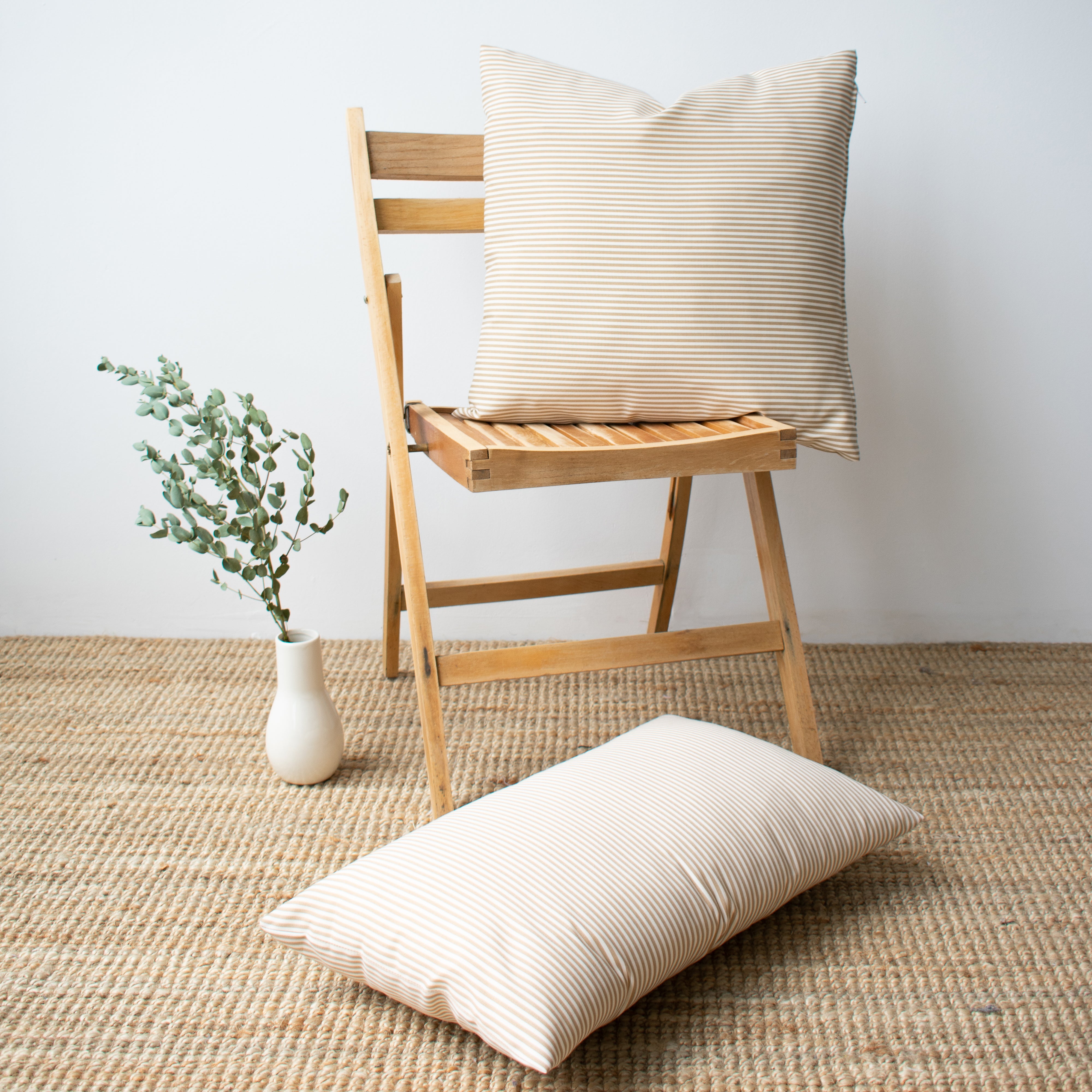 image for OUTDOOR PILLOW - TAN STRIPE 20"