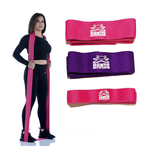 Comfortable cloth resistance bands called Tough Bands from X Bands.