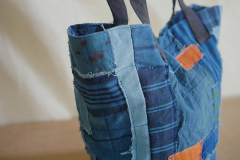 Lineae x MUNI Boro Patchwork Tote Bag