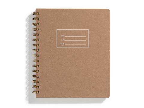 Shorthand wire-o bound Standard notebook in Kraft