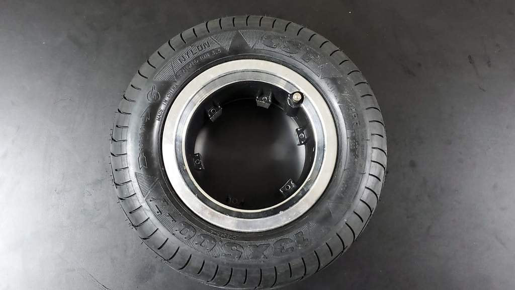 SOLID P200 Strikeforce Tyre - 3.00-4 Grey Foam Filled, Block Tread