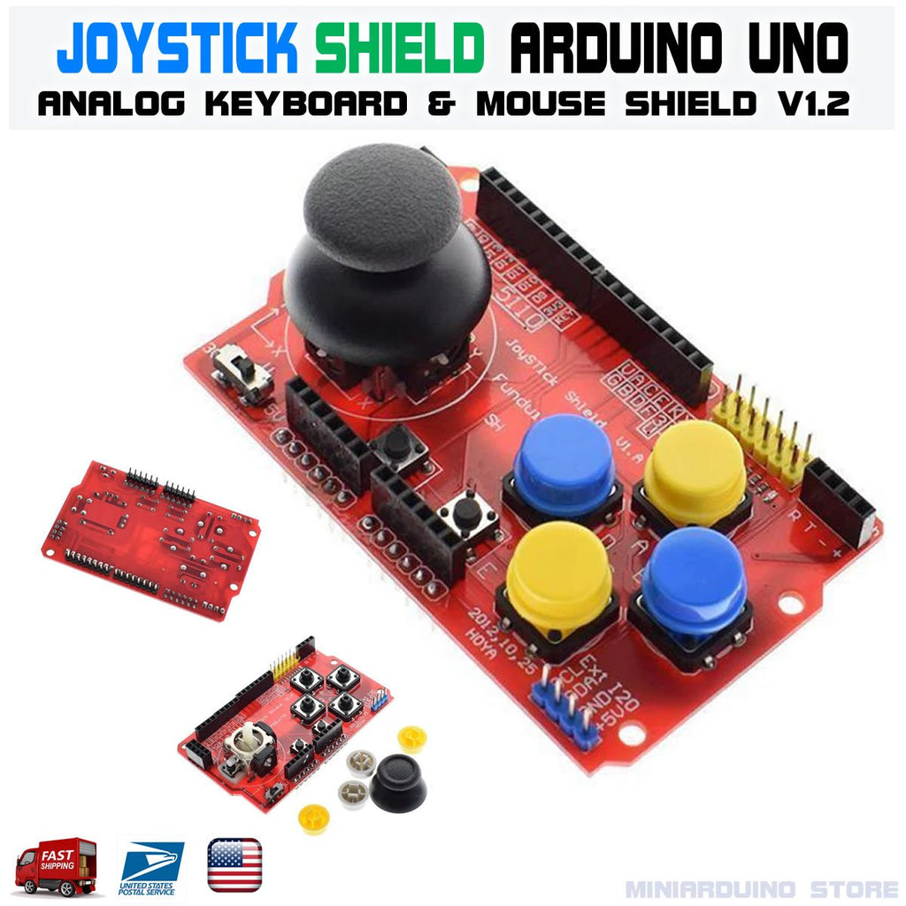 joystick shield for arduino expansion board analog keyboard and mouse function joystick shield v1 2