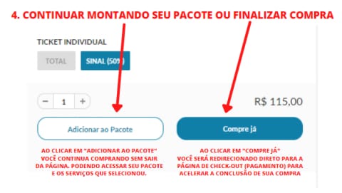 FINALIZAR COMPRA OU CONTINUAR COMPRANDO