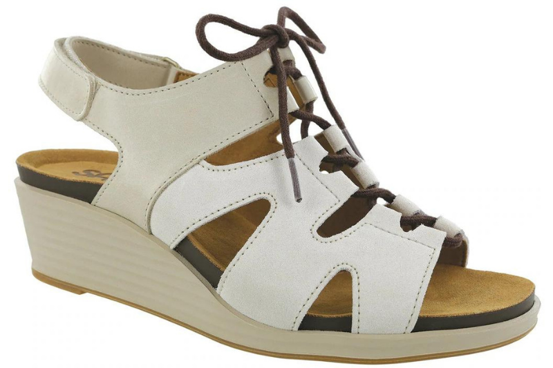 Product image of the SAS Sedona lace-up wedge sandal in Driftwood