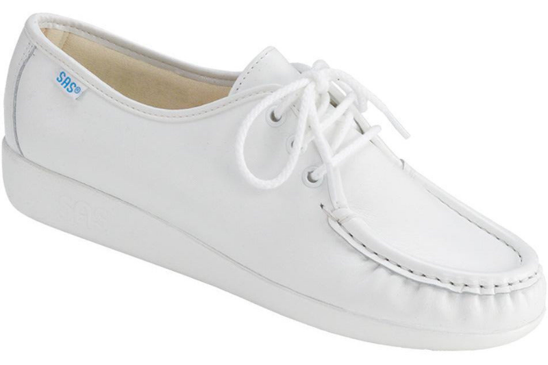 The Lace-Up Loafer SAS nursing shoe in white