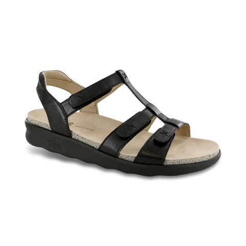 Product image of the Sorrento velcro sandal in black from SASnola