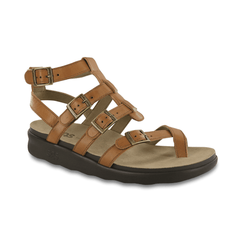 Product image of the Aria velcro sandal in Hazel from SASNola