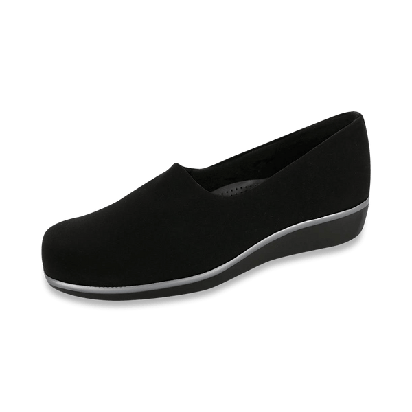 Bliss Black - Women's Slip On Wedge | SAS Shoes