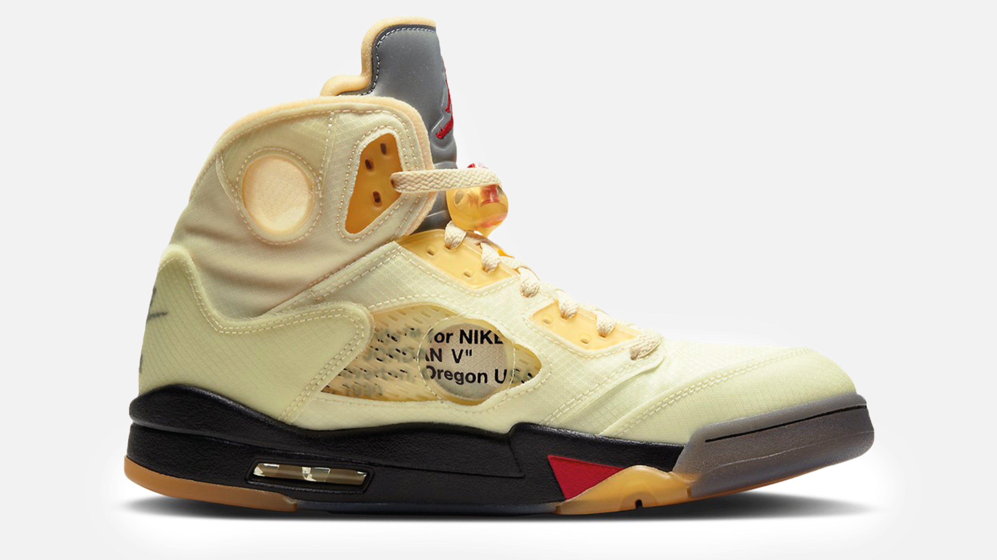 raffle for jordan 5 off white