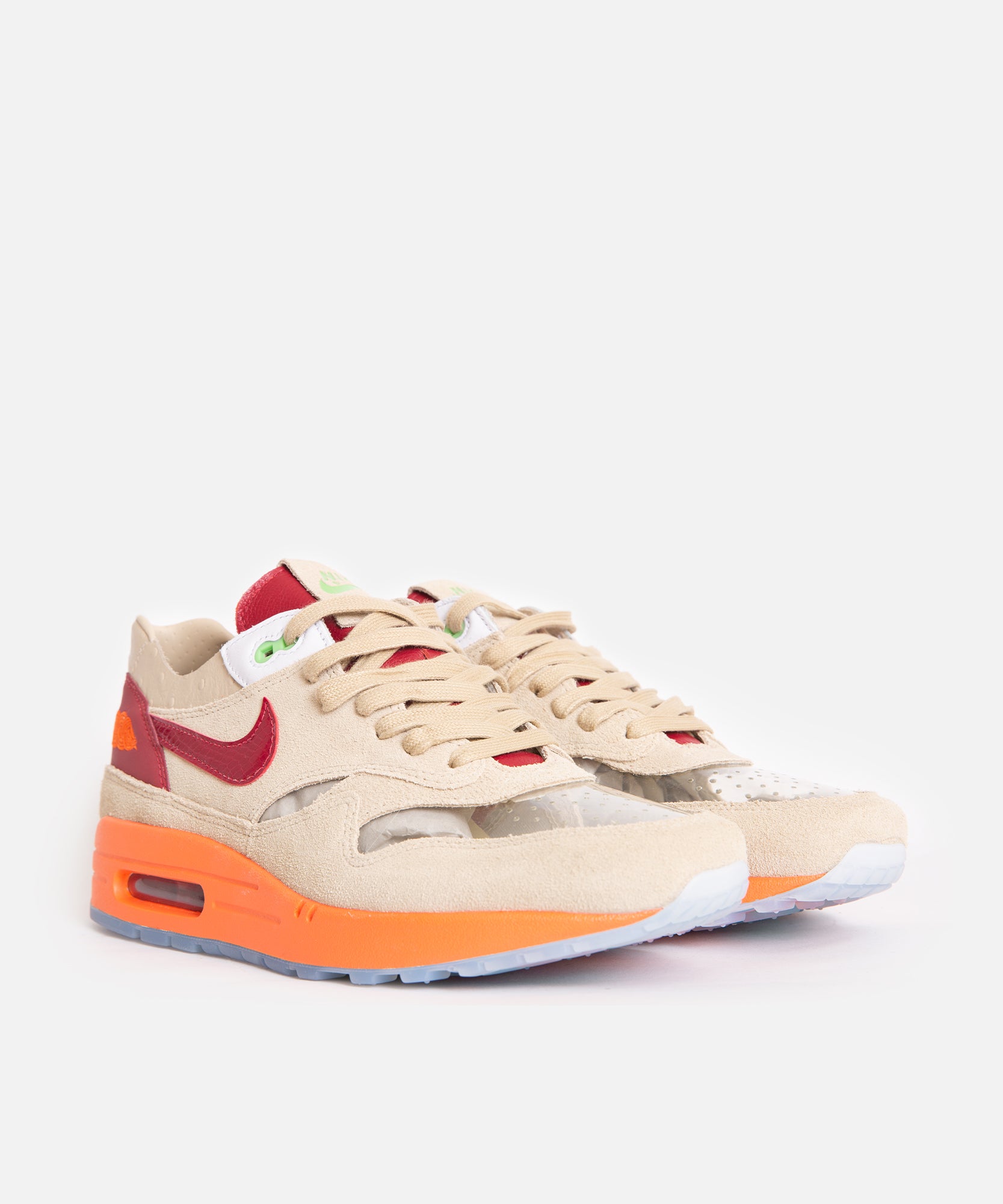 Nike x Clot Air Max 1 (Net/Deep Red-Orange Blaze)