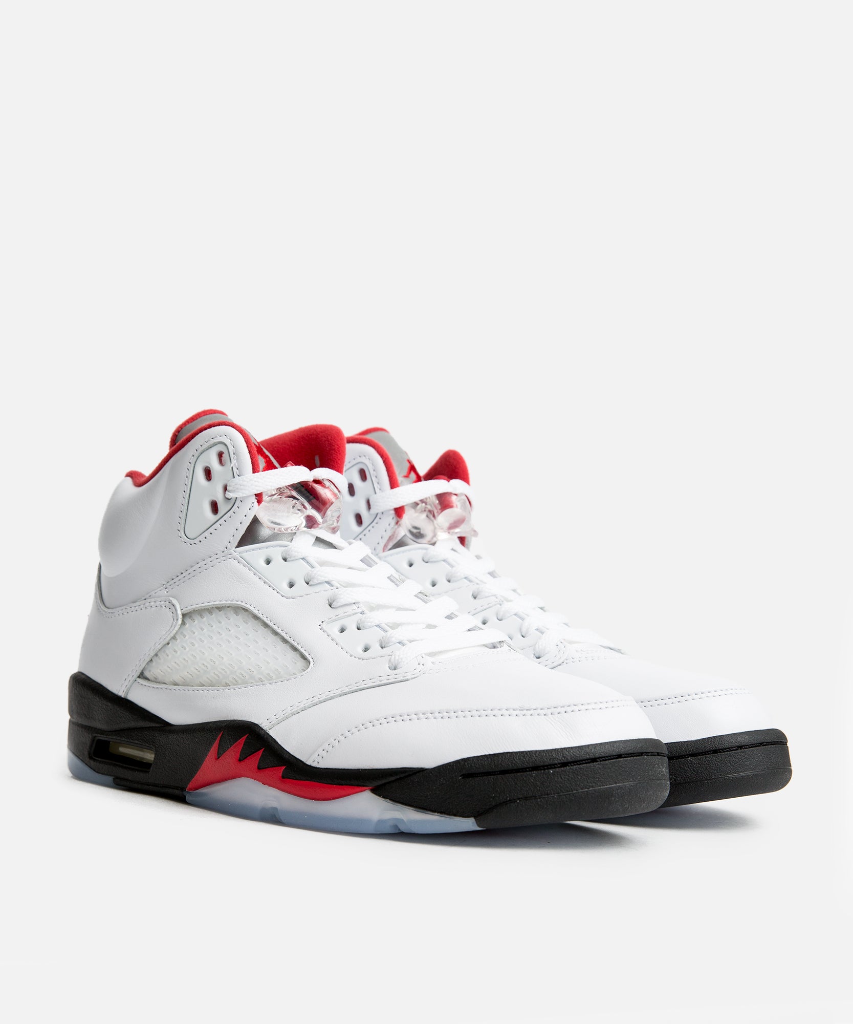 jordan retro 5 true white fire red black