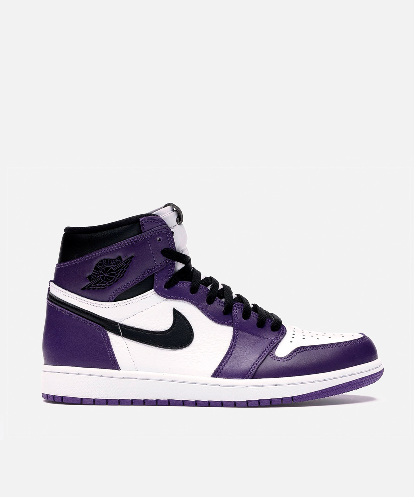 purple and white air jordan 1