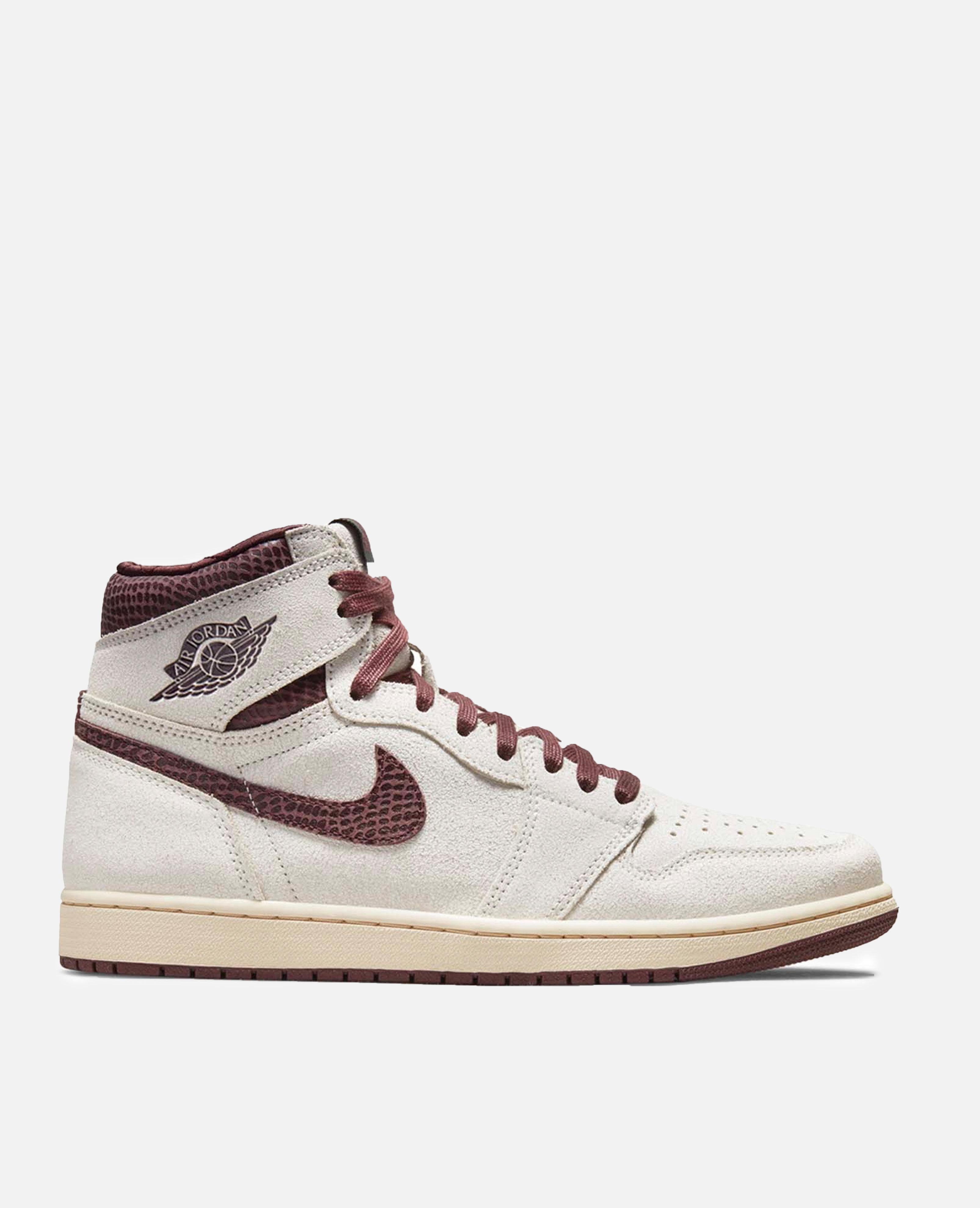 burgundy black and white jordan 1