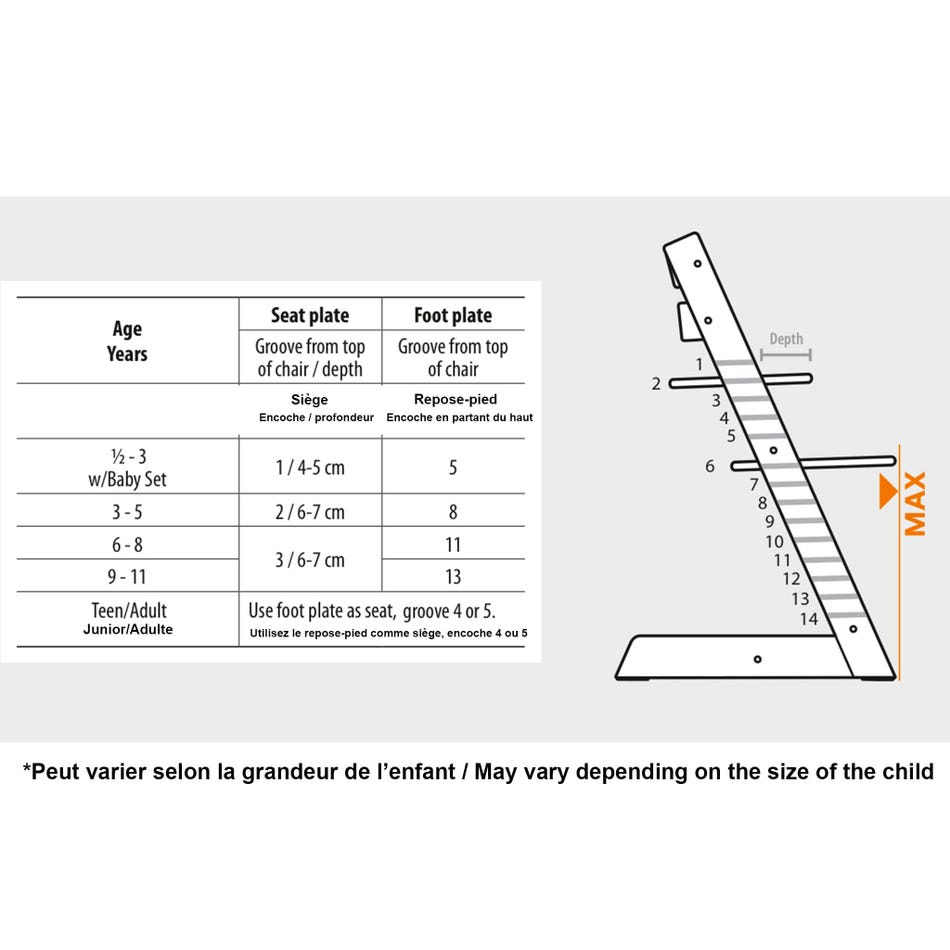 tripp trapp dimensions