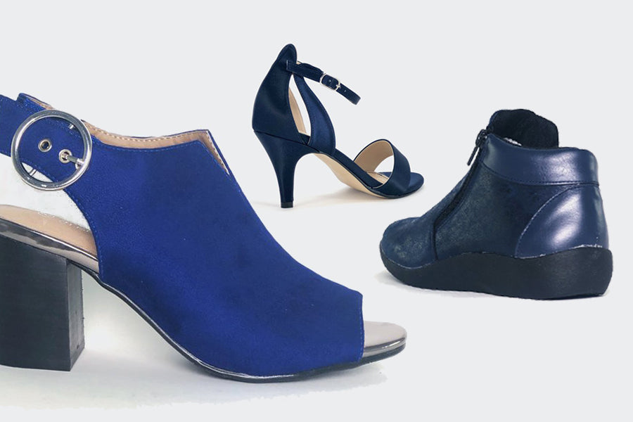 navy blue evening shoes uk