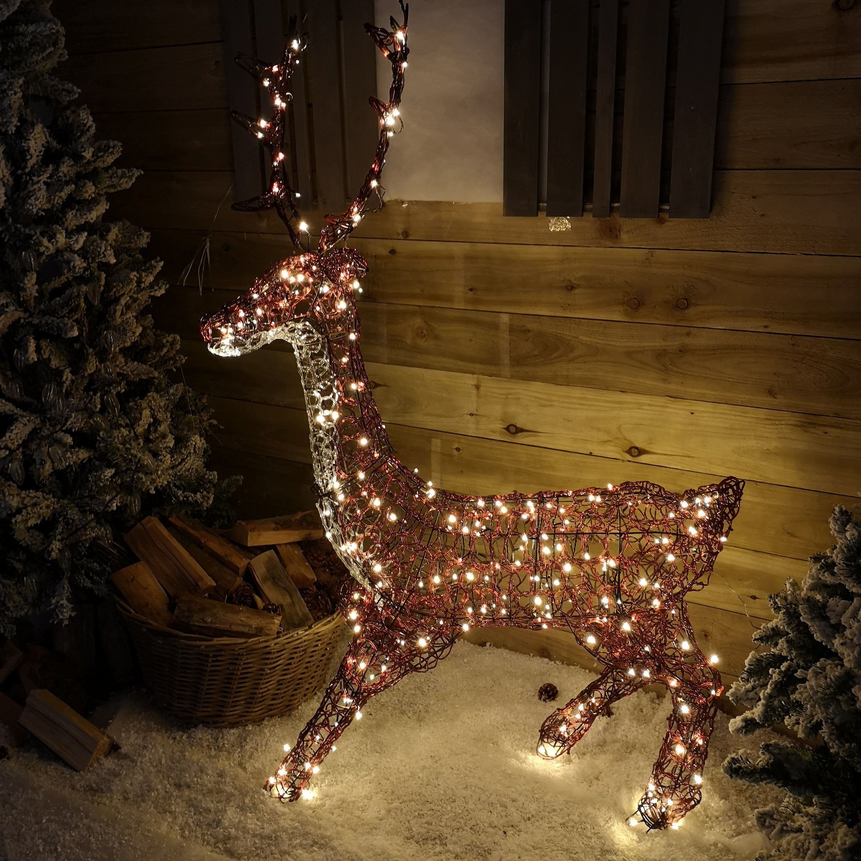 Image of 1.4m Premier 300 LED Soft Acrylic Twinkling Christmas Stag Decoration in Warm White