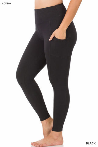 Cotton Leggings with Pockets