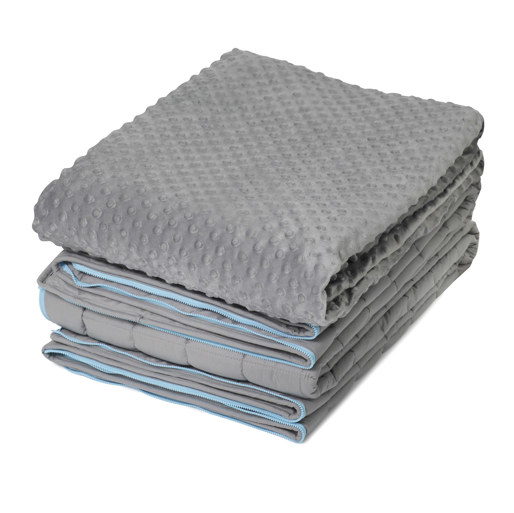 10 lb Weighted Blanket in Grey with Patented Zipper System | Serenity