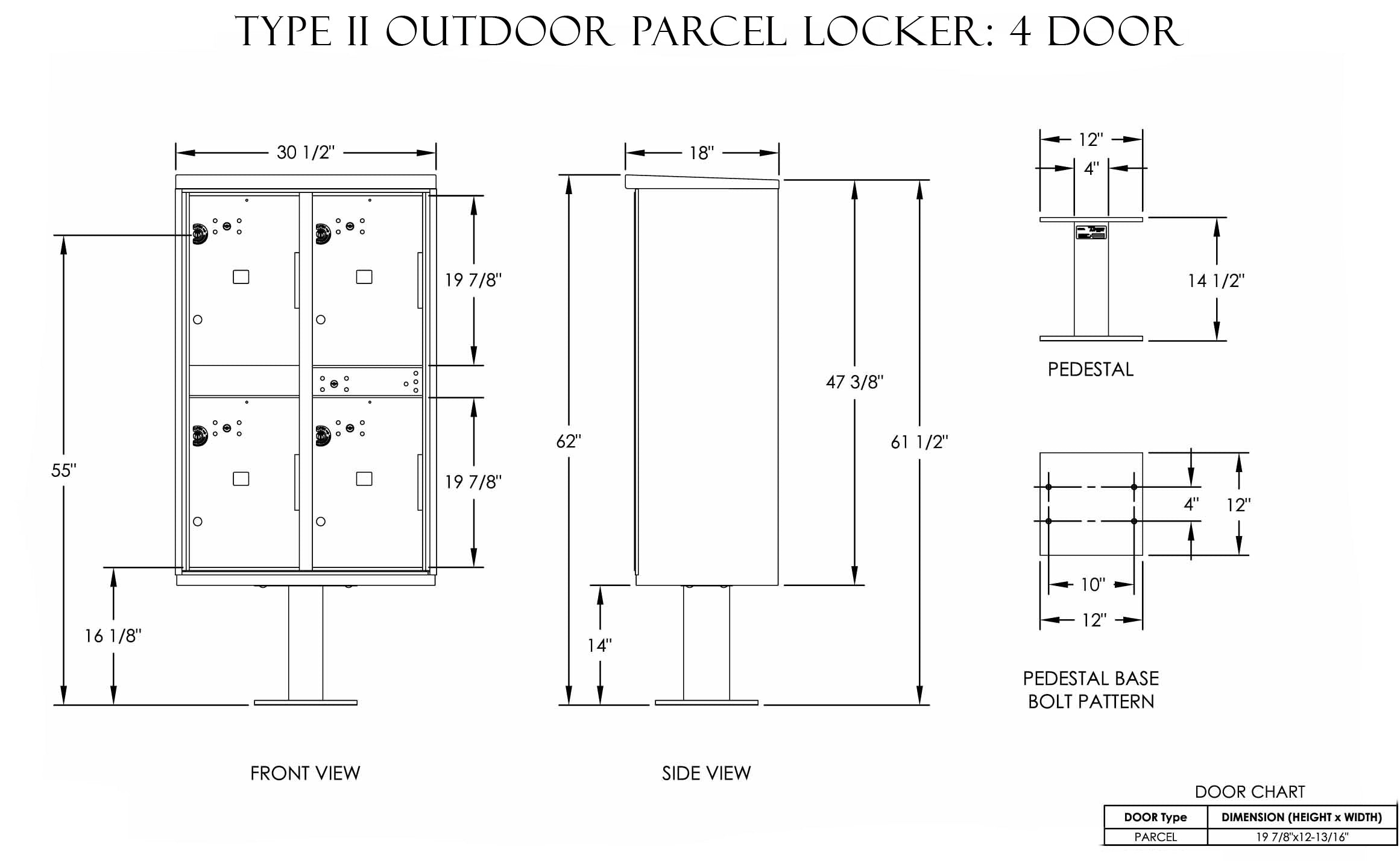 Outdoor Parcel Locker Type II Jayco Mailboxes