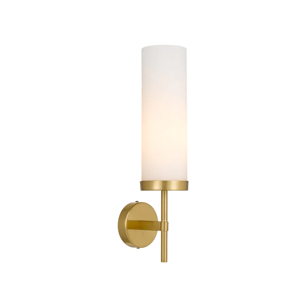 Garot Wall Light Antique Gold Opal Glass The Lighting Centre