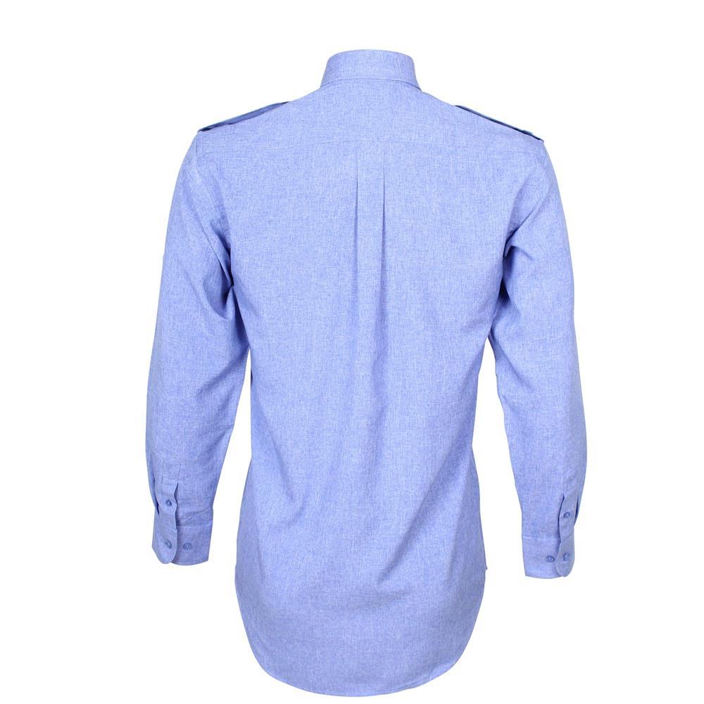 Men's Blue LS Parking Shirt with Epaulettes – De Vere Apparel