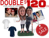 Double Custom Bobblehead - Limited Time Deals Personalized Bobblehead & Cake Topper