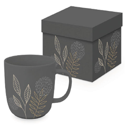 Pure Gold Leaves & Berries Boxed Mug Set (S/4)