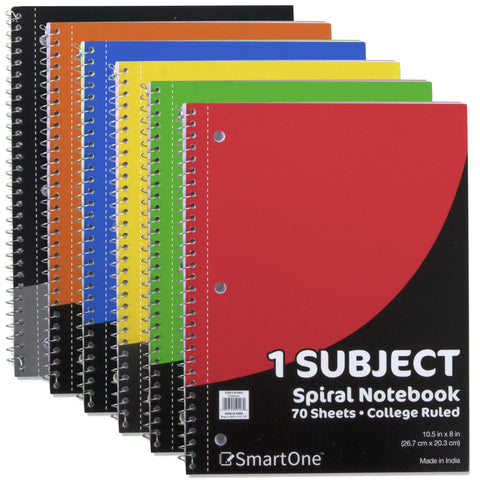 1-subject spiral notebook 50-pack