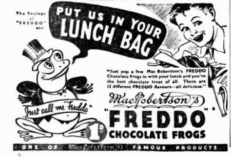 Vintage fredo Frog Ad