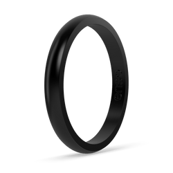 Black thin silicone ring