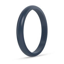 Blue thin silicone ring