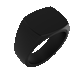 Grand Signet Silicone Ring - Obsidian