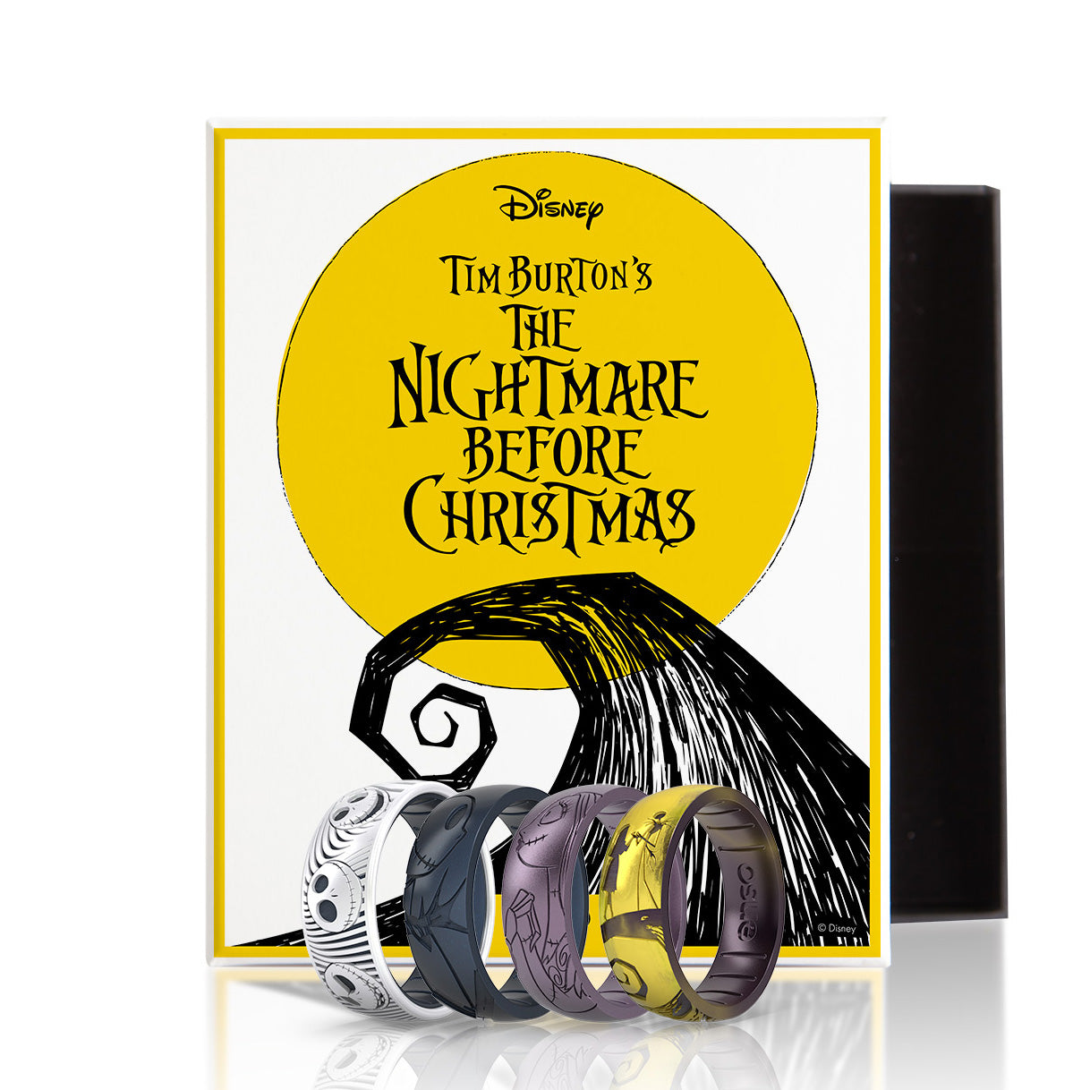 Disney Treasures Nightmare Before Christmas Ring, Black Oval Onyx Ring ,  1/5 cttw Diamonds Two Tone Plated 925 Silver Ring, Valentine Ring |  Christmas engagement rings, Nightmare before christmas rings, Valentine ring