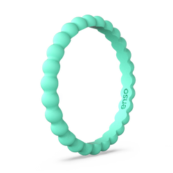 Beaded Stackable Silicone Ring Sea Foam