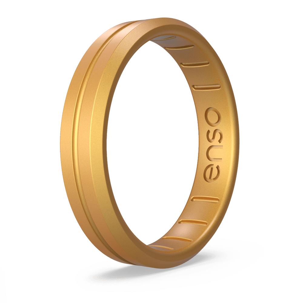 Enso Rings Elements Thin Silicone Ring - Gold