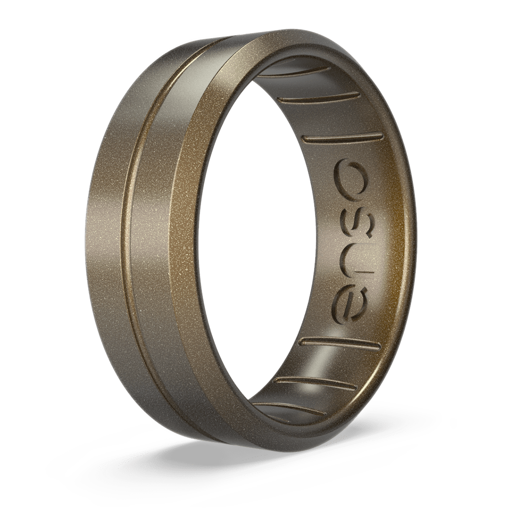 Classic Contour Silicone Ring Platinum