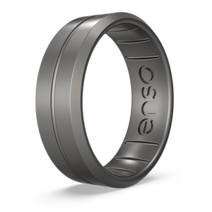 Men's Gray Silicone Ring 14