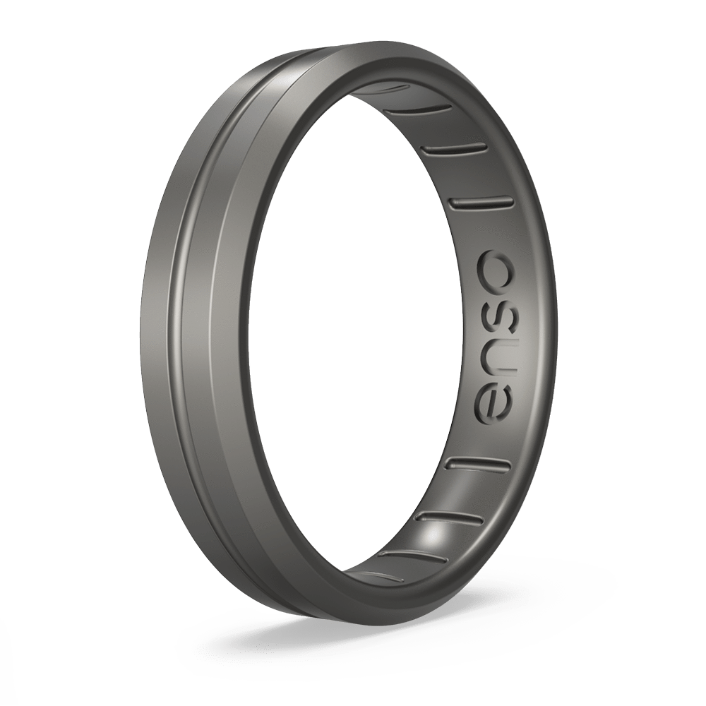 Enso Rings Thin Elements Series Silicone Ring - 7 - Diamond