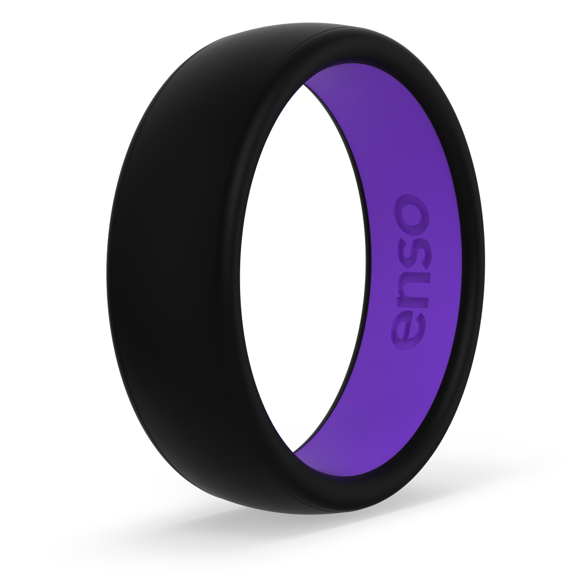 Enso Rings Dualtone Series Silicone Ring - White/Obsidian - 14