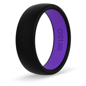 Image of Obsidian/Purple Ring - Bold, true black outer ring with a bold, true purple inside ring.