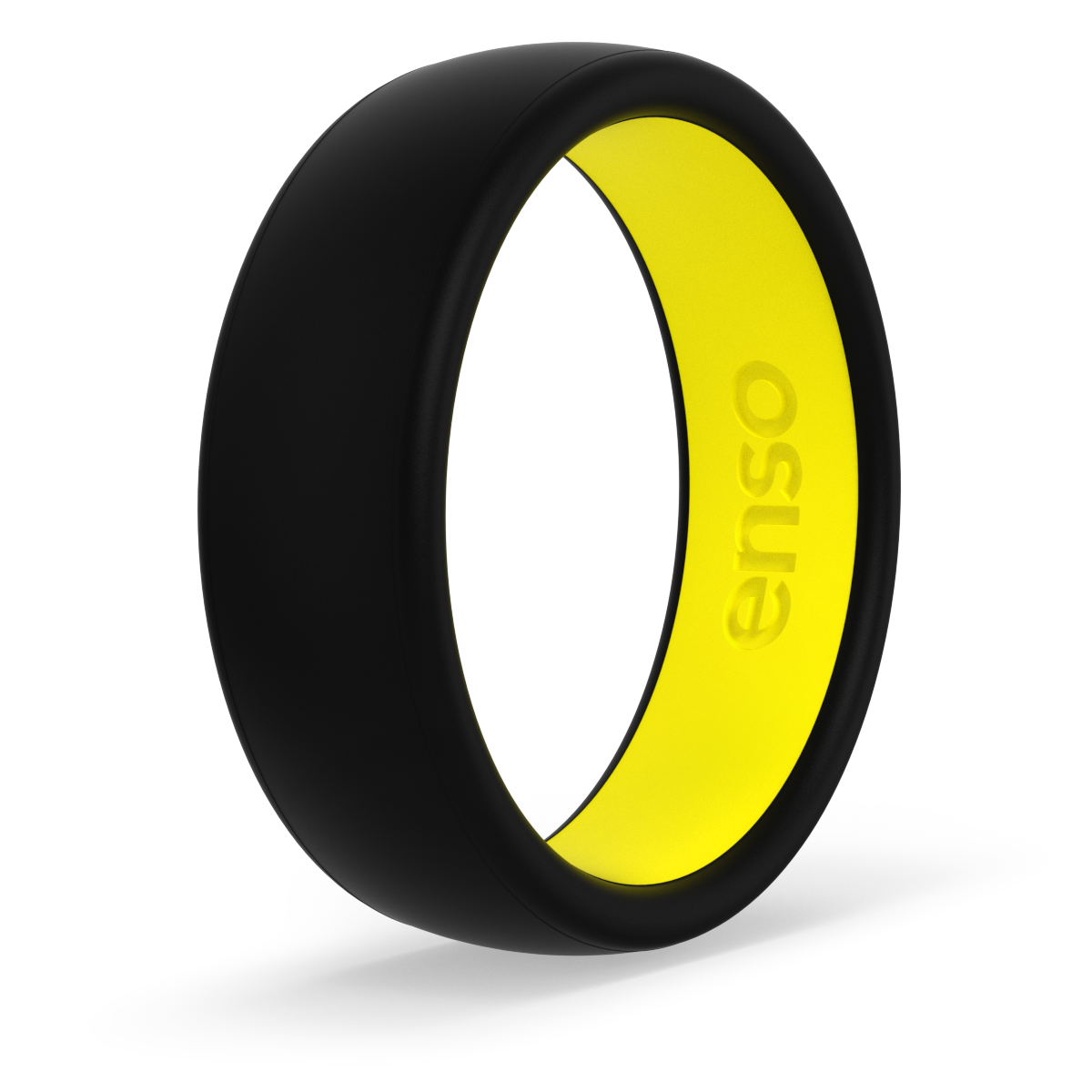 Enso Rings Dualtone Series Silicone Ring - Blazing Yellow/Obsidian - 3