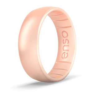 Men's Light Pink Silicone Ring 14