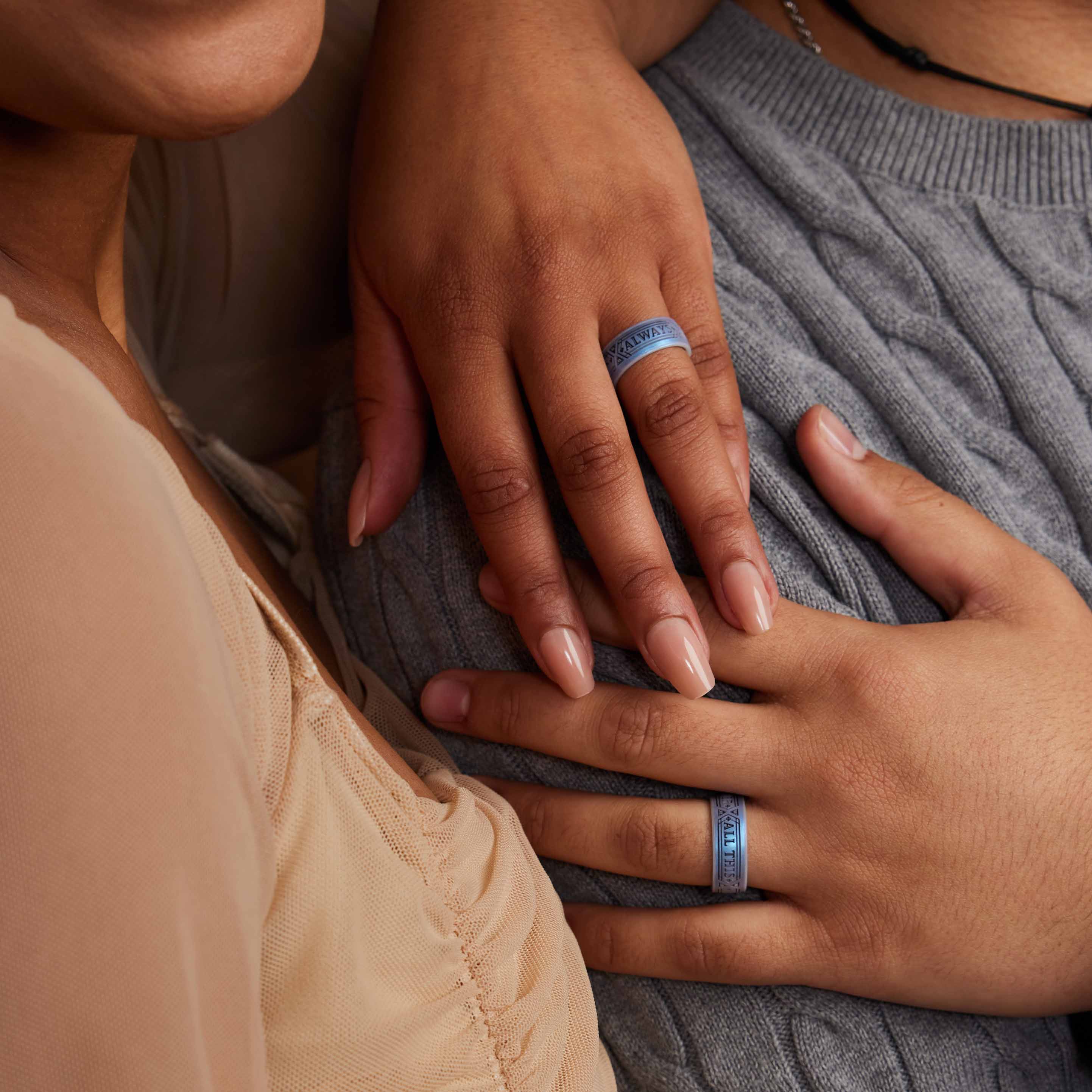 Enso Rings Harry Potter Silicone Ring | After All This Time - Moonstone/Black Pearl | Size 12