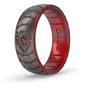 Image of Dragon Sight Ring - Ruby & Distressed Platinum .