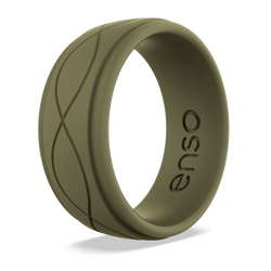 Enso Rings Lord of The Rings Classic Silicone Ring - 9 - Shire Leaf